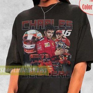 Vintage Charles Leclerc Racing Tshirt- Bootleg Charles Leclerc Tee- Vintage Styl